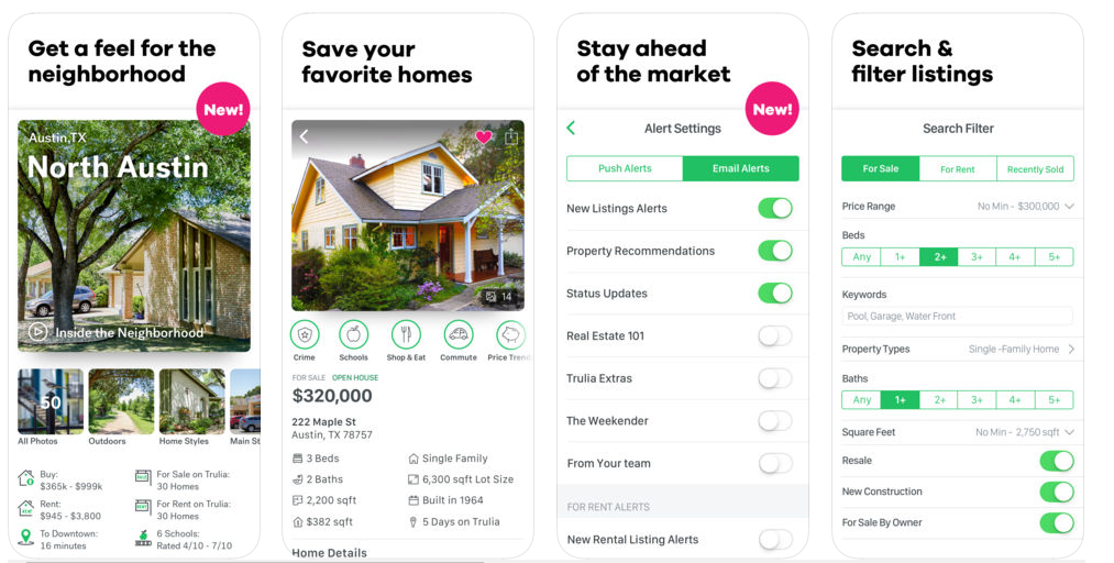 trulia app features