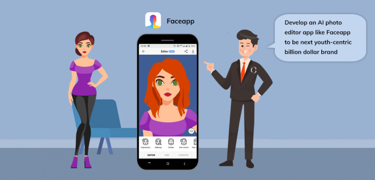 Develop an AI photo editor app like Faceapp to make your selfies look more attractive and interesting